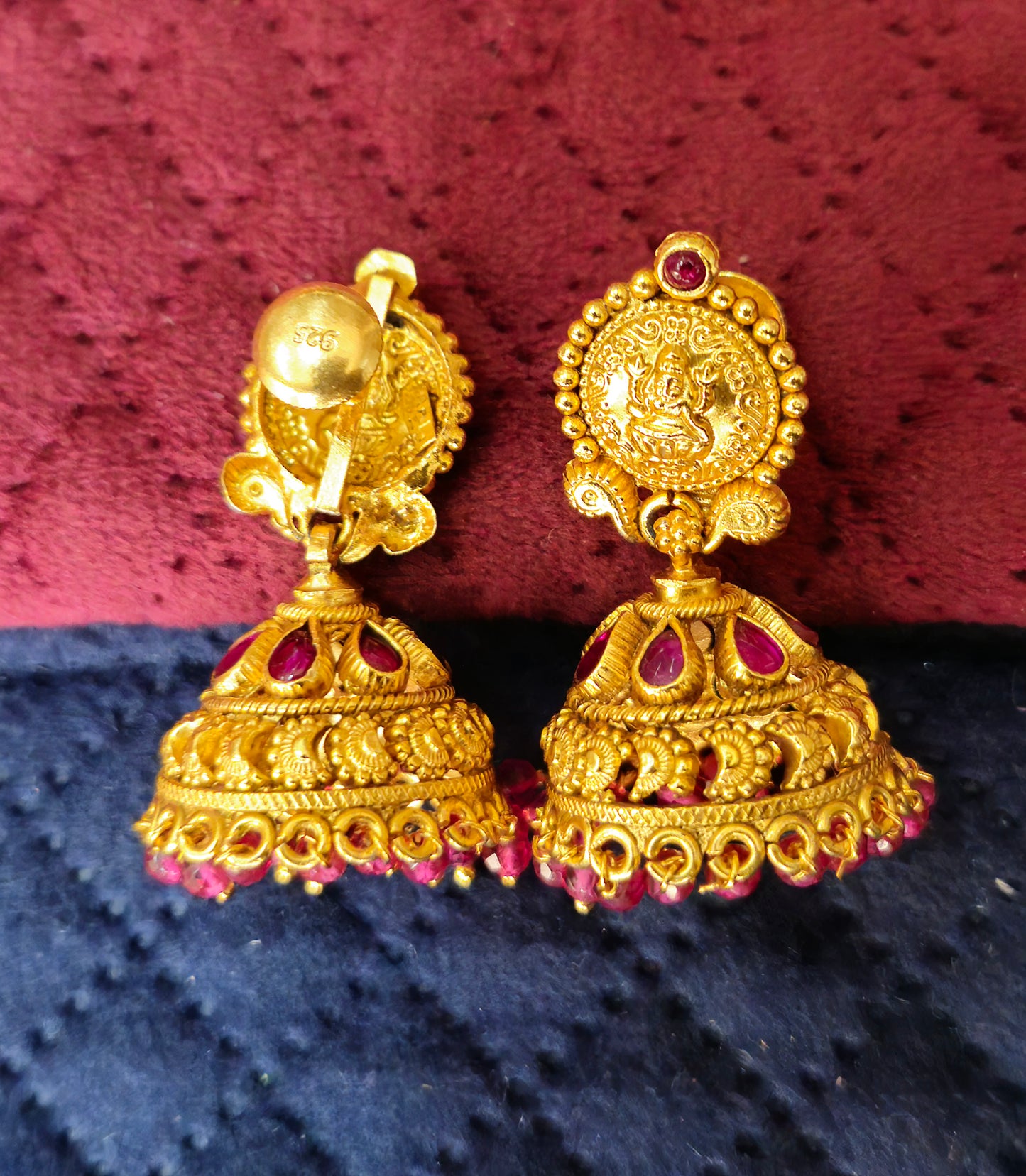 Silver Jumki Antique Gold Plating