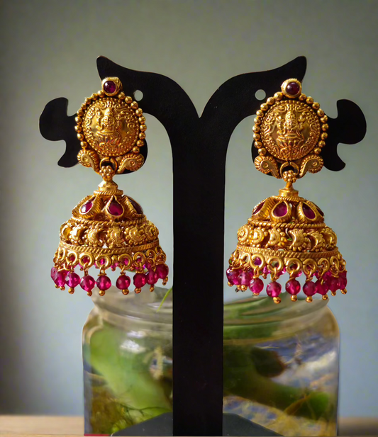 Silver Jumki Antique Gold Plating